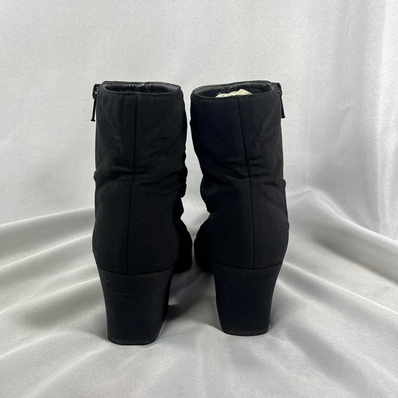Authentic Black  Nylon Heeled Ankle Prada Boots size 37 1/2 - Picture 3 of 4